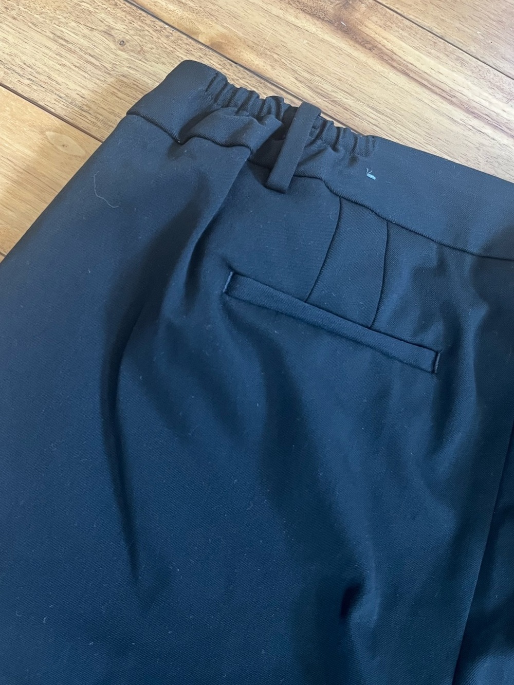 Talbots Black Pleated Barely Boot Stretch Waist Neutral Office Dress Pants 16W - Picture 13 of 13